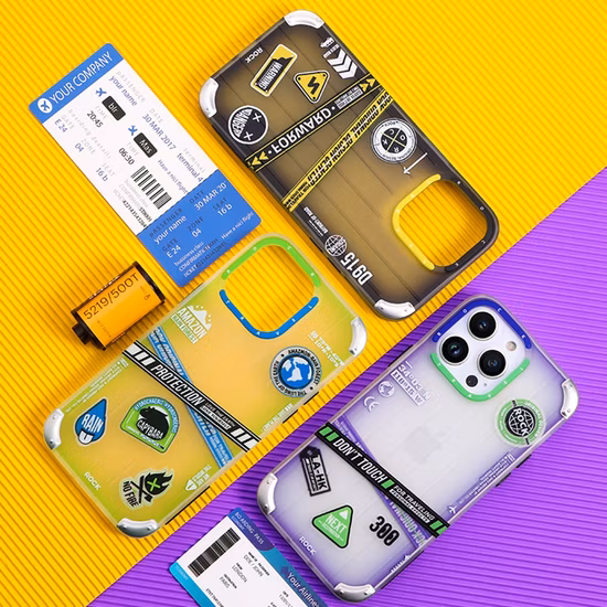 Rock Inshare Travel Series Phone Case for iPhone 14 PRO Max Soft TPU Hard PC Slim Phone Case IMD Pattern Printed Shockproof Cover - Tropical Rain Forest