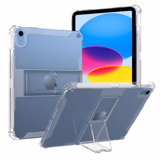 Transparent Acrylic PC Kickstand Flexible TPU Tablet Cover Case for iPad Air 4/5 10.9 Inch 2020 2022