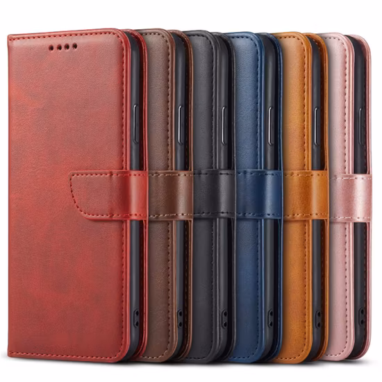 Customize Your Logo PU Faux Leather Full Cover Mobile Phone Cover Case for iPhone 6 6s 7 7s 8 Plus X Xr Xs Max 11 12 13 Min PRO Max