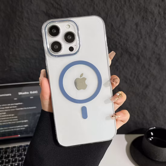 2022 Tide Brand Mechanical Bear Transparent Side Phone Case Suitable for iPhone Xs Max 7-13 Series