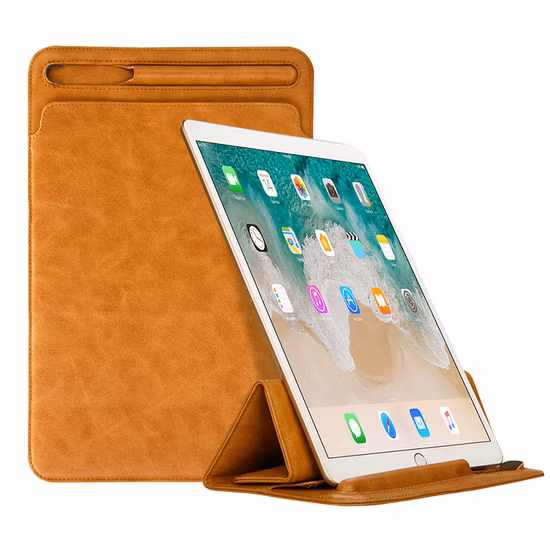 New Design Good Quality Genuine Leather iPad Case Sleeve Leather Tablet Case for iPad 9.7